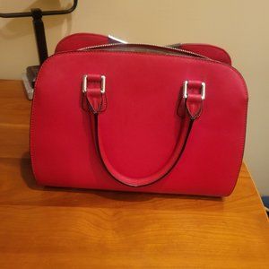 Calvin Klein bowling type purse red